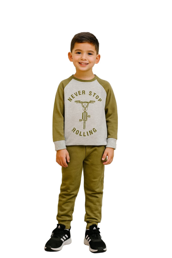 Warm Cotton Jersey Track Suit