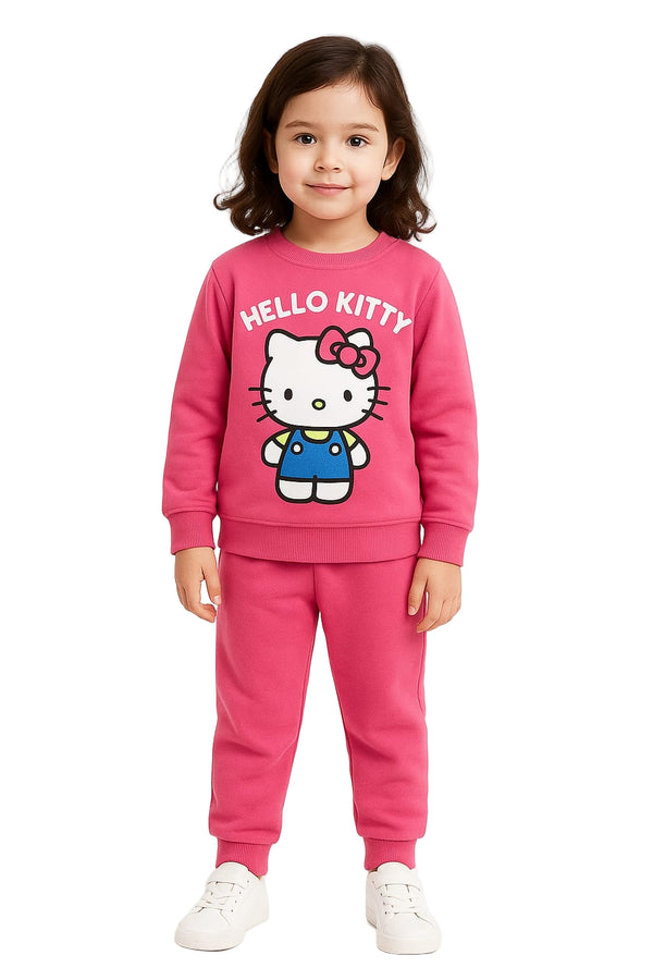Hot Pink Hello Kitty Sweatshirt & Jogger Set for Girls