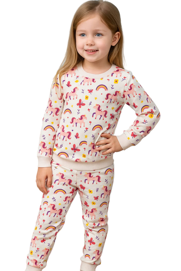 Cozy Rainbow and Unicorn Loungewear Set for Kids