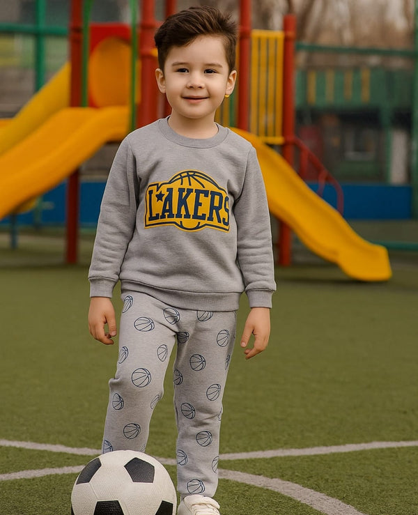 Lakers Grey Kids Sweatshirt & Jogger Set